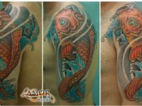 Carpa-koi-fish-pez-oriental-color-tattoo-tatuaje-amor-de-madre-zamora-media-manga-brazo